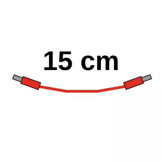 35608 - Kablo tekli 15 cm, kırmızı